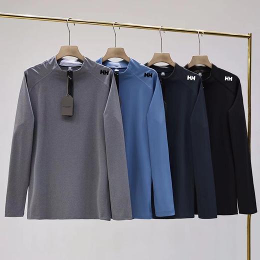 F030629休闲户外速干高弹力舒适运动无痕拉链设计上衣 商品图0