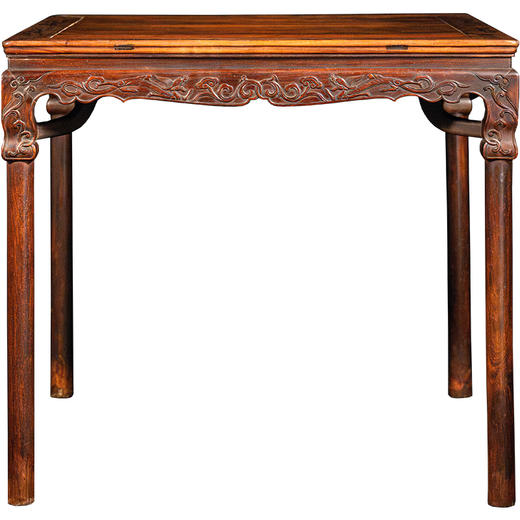 清早期	黄花梨嵌紫檀螭龙纹展腿方桌 商品图5