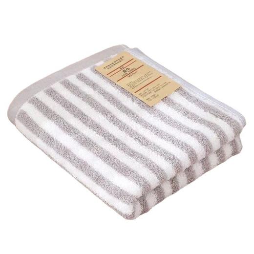 日式无印毛巾全棉良品条纹毛巾毛圈柔软毛巾浴室简约格子手巾面巾 商品图4