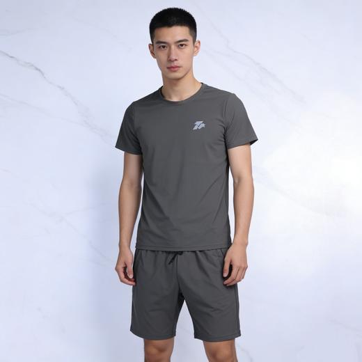 【冰丝体感短袖套装】夏季男女同款冰丝跑步健身运动套装03h 商品图0