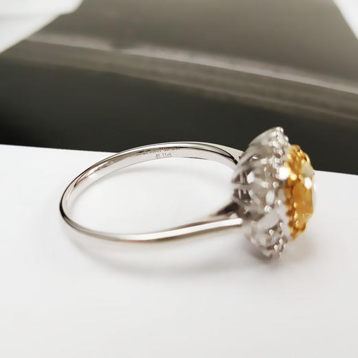 【天然正品】AU750白金经典时尚垫型1.003克拉钻石戒指 15号（戒圈可改）140226TJ35 商品图6