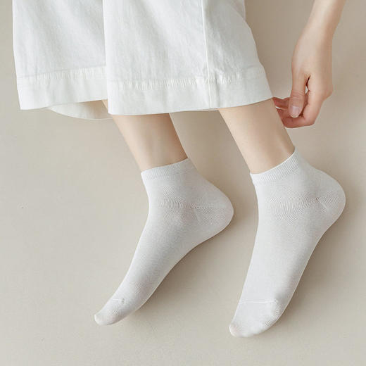 新日式无印棉袜女士船袜良品隐形袜纯色棉袜透气吸汗女款袜子素色 商品图3