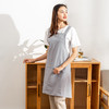 日式无印纯色围裙良品全棉简约质感围裙男女通用防尘家居服围裙 商品缩略图2