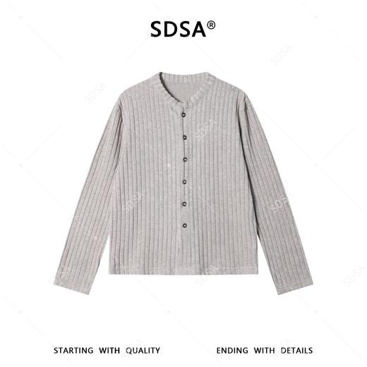 SDSA男装2026新款高贵轻奢慵懒风竖纹单排扣衬衫简约百搭时尚衬衣 商品图0