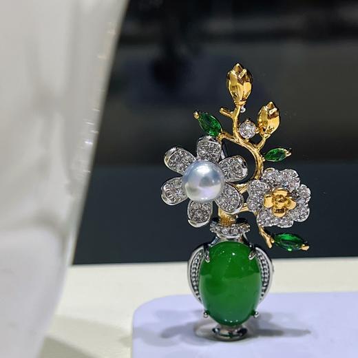 蕙质兰心 中式花瓶胸针 JD 商品图4