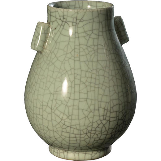 清	哥釉贯耳瓶 商品图5