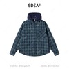 26CS39SDSA男装2026新款高贵轻奢韩版经典格纹格子拼接撞色连帽衬衫百搭 商品缩略图1