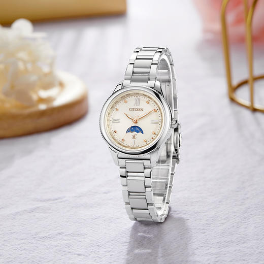 西铁城新款xC系列日相舒博钛光动能电波手表女EE1000-58A 商品图5