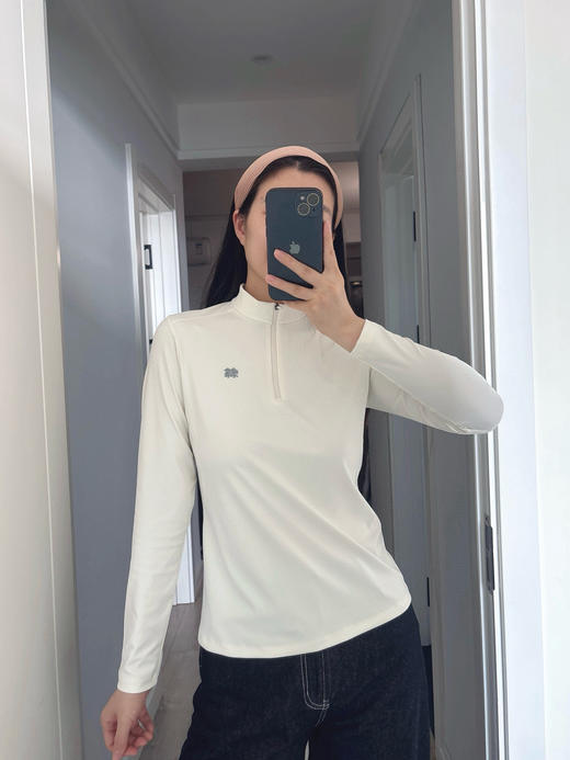 点此购买 可隆户外休闲衣女士微拉绒半拉链长袖T恤 qk 341425 商品图13