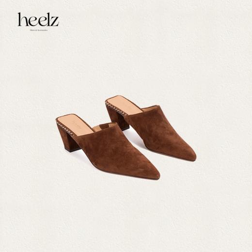 heelz设计师鞋履 | 梯形跟羊反绒穆勒鞋 5.8公分 商品图2