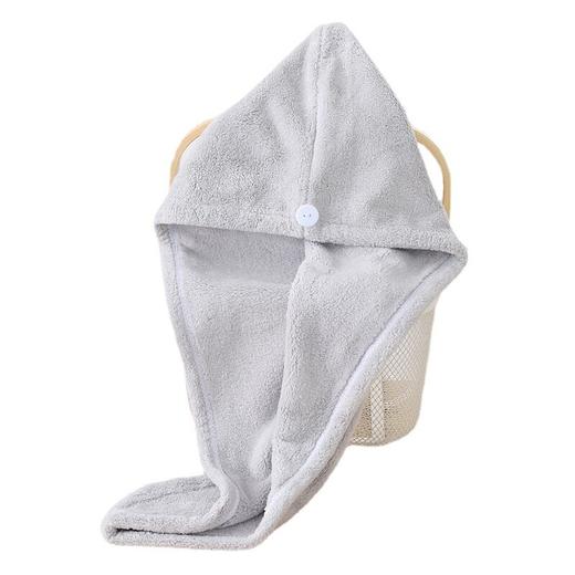 日式无印简约浴帽良品洗漱纯色洗澡浴帽长发高克重珊瑚绒干发帽支 商品图4