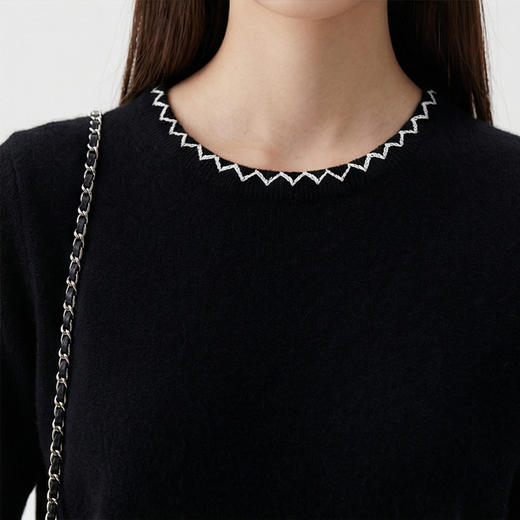 【咕咕同款】PALUOPO/PL短袖圆领女衫100%山羊绒ET23907R/约重143g帕罗 商品图11