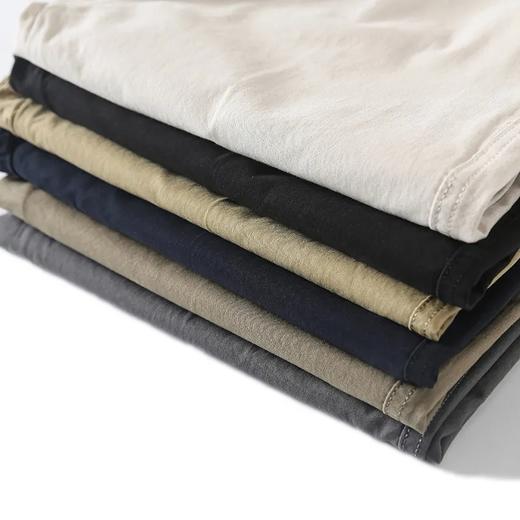 F030606日系风春秋季男士直筒纯色简约透气休闲商务长裤 商品图5