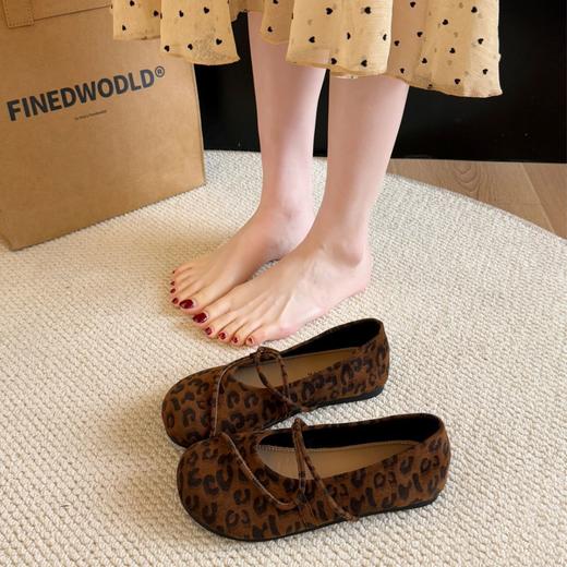 【64.9/双】包女棕色平底单鞋鞋全芭蕾舞博肯春款外穿复古奶奶鞋森系软底圆头聚★为爱严选 商品图1