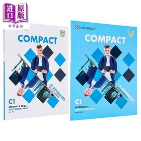【中商原版】2024年版剑桥官方CAE考试备考教材 Cambridge Compact C1 Advanced 学生书+练习册套装 含答案在线账号资源