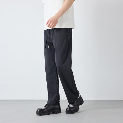 墨麦客男装高智通勤男士休闲裤2026春新款直筒松紧腰裤子男91566. 商品图3