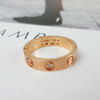 【天然正品】AU750玫瑰金简约时尚高定定制款LOVE单钻钻石戒指 50号（皆取最大值）150226NJS15 商品缩略图5