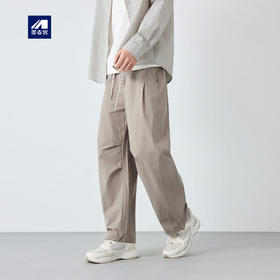 墨麦客男装美式休闲松紧腰休闲裤男2026春款宽松工装裤子男91556.