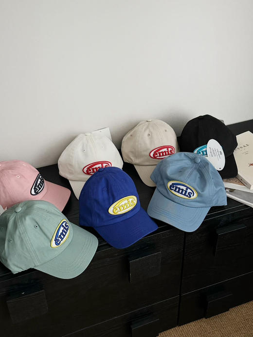 纯正韩单emis可乐标狗爪刺绣棒球帽鸭舌帽 商品图1