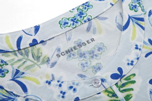 [32S棉莫套装]SCHIESSER德国舒雅女士春夏清爽七分袖睡裙家居裙32S棉莫代尔单面 50%棉50%莫代尔 尺码S-XL 31/26412D 商品图6
