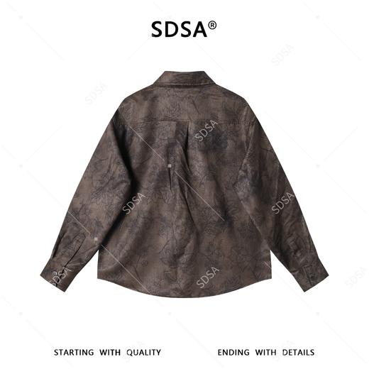 SDSA男装2026新款高贵轻奢时尚复古花卉满印衬衫百搭时尚长袖衬衣 商品图4