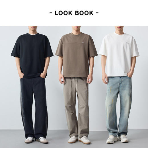 墨麦客男装高智通勤230G男士体恤2026春季新款刺绣圆领短袖75187. 商品图4