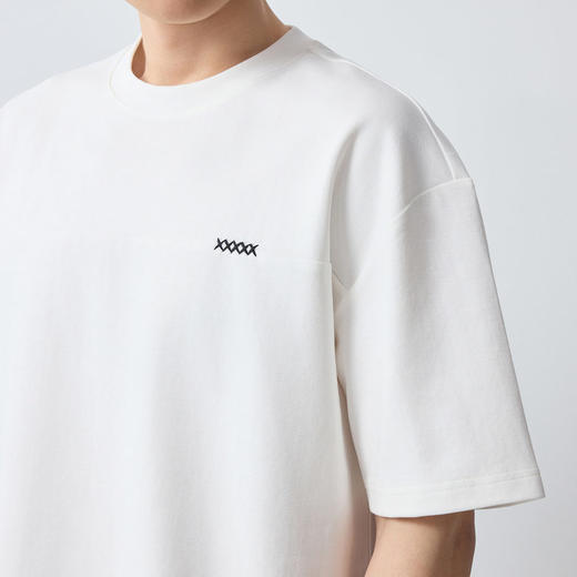 墨麦客男装高智通勤230G男士体恤2026春季新款刺绣圆领短袖75187. 商品图3