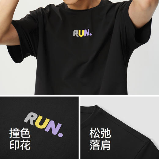 森马短袖T恤男夏季撞色多彩印花针织衫2026新款速干防晒情侣上衣 商品图3