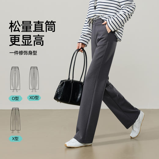 【超值！春款-云柔直筒裤】逸阳窄版高腰垂感莱赛尔醋酸直筒裤子5781 商品图4