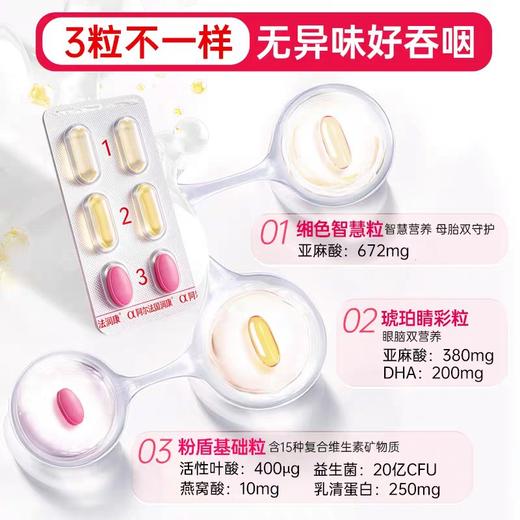 阿尔法润康亚麻酸DHA孕妇营养包活性叶酸益生菌孕期哺乳期30天量【买三盒送一盒安欣蕴钙，买五盒送一盒】 商品图1