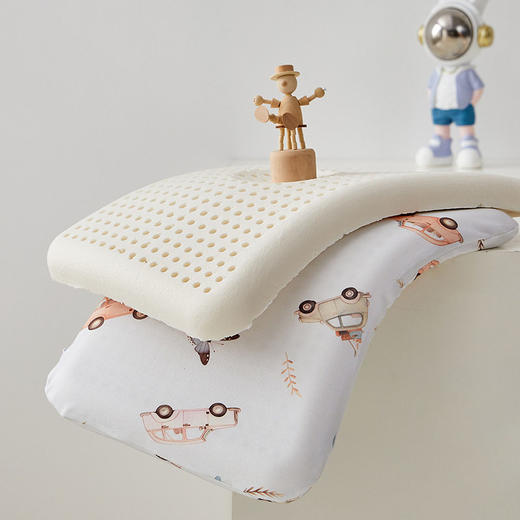 日式无印卡通婴童定型乳胶枕婴儿 枕头枕芯超低乳胶儿童枕头0-3岁 商品图3