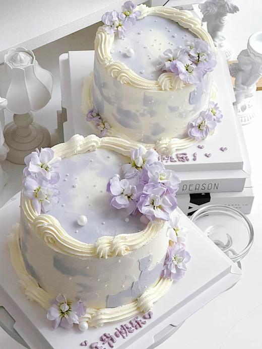 【38女神节】紫雾花境节日B款蛋糕 商品图0
