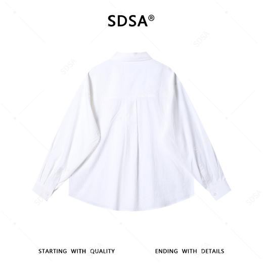 SDSA男士春夏新款痞帅男装时尚简约纯色长袖衬衫百搭舒适休闲衬衣 商品图4