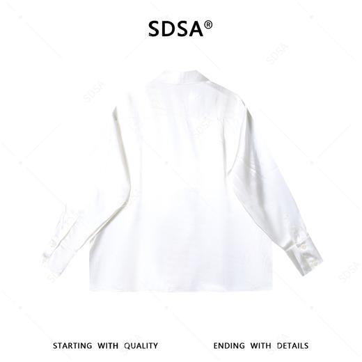 SDSA男装2026新款高贵轻奢韩版时尚简约垂坠感宽松长袖衬衫百搭 商品图4