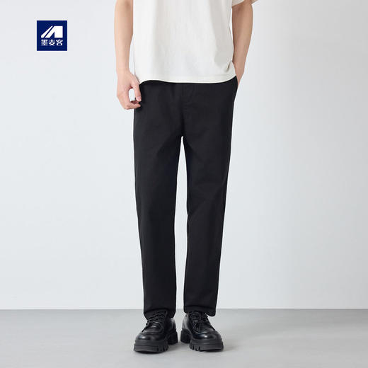 墨麦客男装高智通勤小直筒休闲裤男2026春新款棉混纺裤子男91576. 商品图0