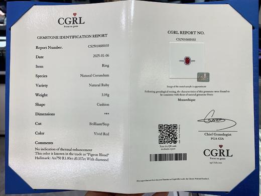 1克拉红宝石戒指 商品图5