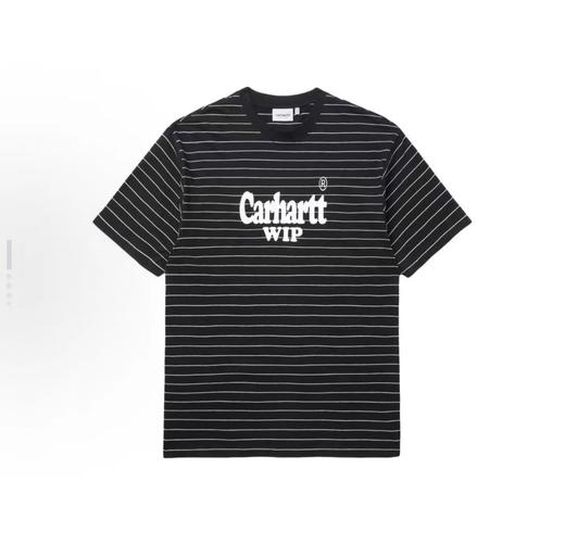 F0306129字母印花条纹杨幂同款条纹元素舒适通勤风百搭耐看男女同款圆领短袖 商品图9