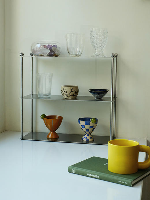 FORLEECHS桌面置物架极简不锈钢杯子收纳多层咖啡杯架香水置物架 商品图11