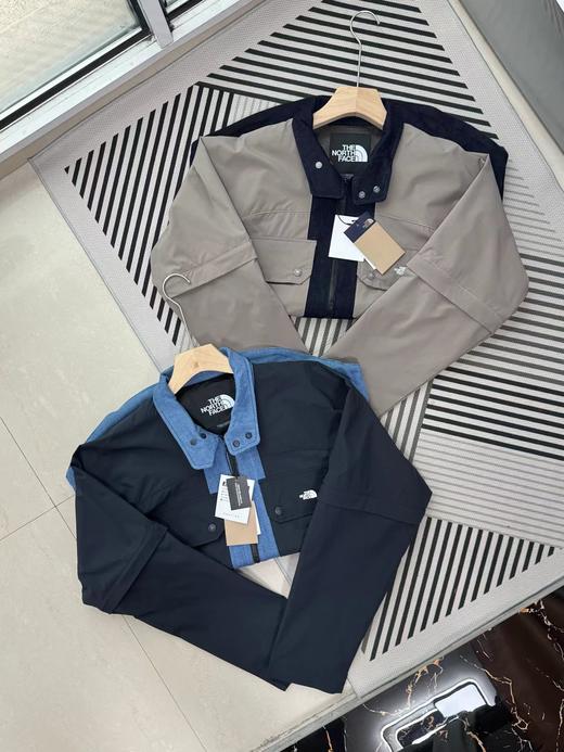 F030688先锋设计男牛仔拼接可拆卸软壳外套 商品图1