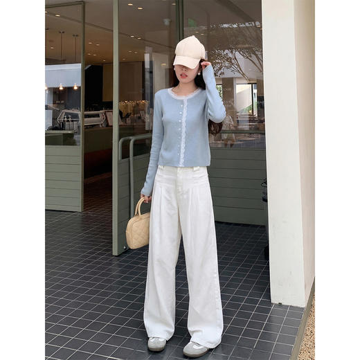 <曾小咸推荐>3.12现货秒杀 ！微信超特价！韩系蕾丝边2色针织衫 日常139.99 立减80 秒杀59.99！！ 商品图4