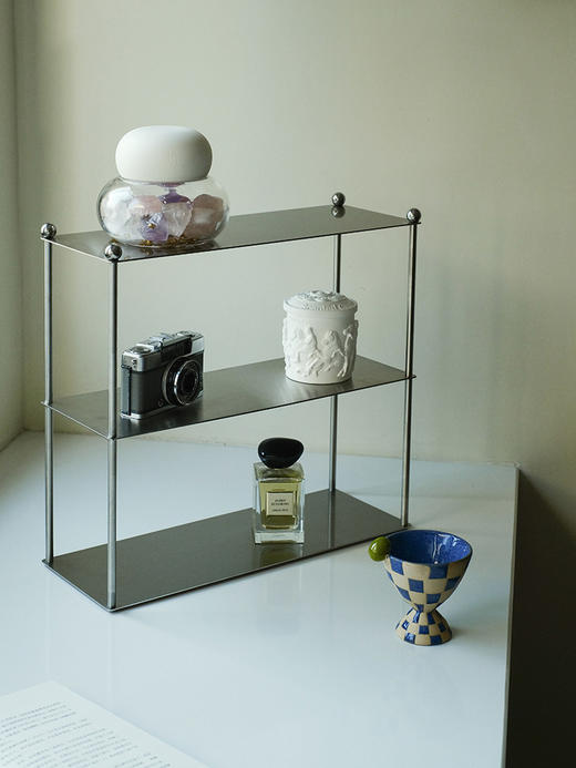 FORLEECHS桌面置物架极简不锈钢杯子收纳多层咖啡杯架香水置物架 商品图8