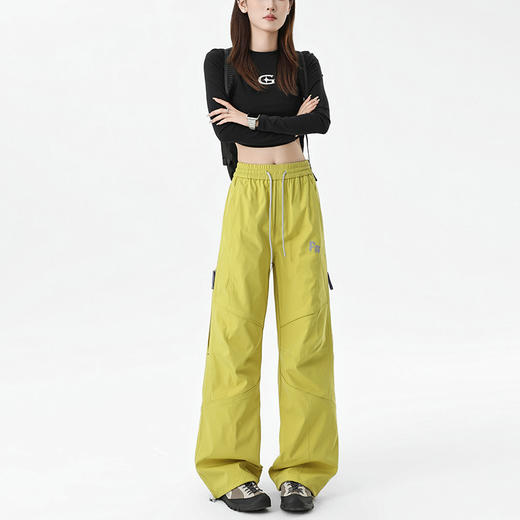 【热卖新款】2026年春季新款防水休闲裤 男女同款潮流多巴胺宽松直筒工装裤 商品图4