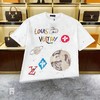 F030615新款宇宙涂鸦油漆泼墨印花短袖圆领T恤 商品缩略图2