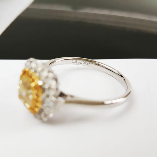 【天然正品】AU750白金经典时尚垫型1.003克拉钻石戒指 15号（戒圈可改）140226TJ35 商品图5