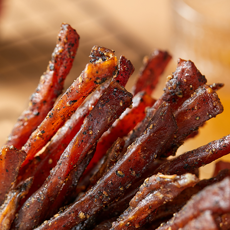 一根猪肉干|人类版 “快乐猫条”！原切猪里脊肉制作，咸香过瘾超耐嚼