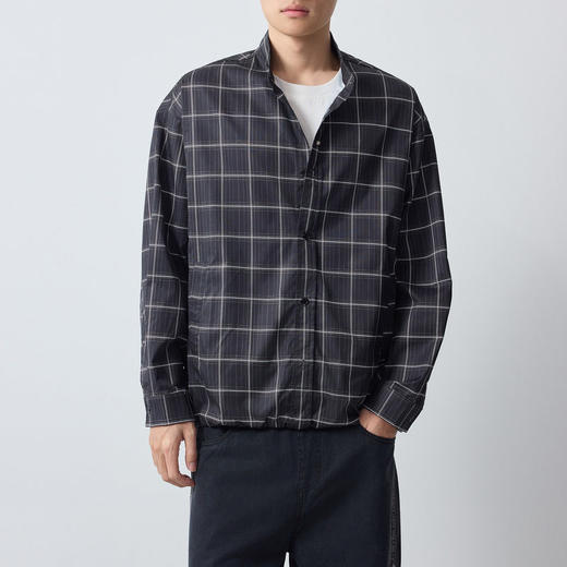 墨麦客男装城市运动格子轻薄夹克男2026春新款假两件男外套81597. 商品图2