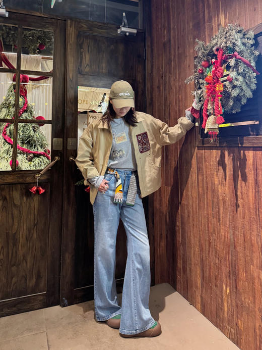 【经典必入】噢蜜ooomeooo四面弹大长腿直筒牛仔裤 商品图1