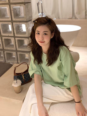 原单𝐀𝐦𝐢马卡龙爱心情侣短袖