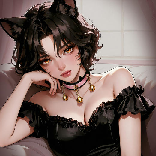 【情趣用品】谜姬 猫耳项圈SM情趣牵引 商品图1