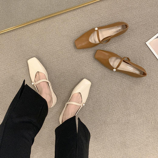 【64.9/双】平底单鞋子女2026春秋夏季新款百搭设计感玛丽珍女鞋温柔风晚晚鞋聚★为爱严选 商品图1